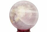 Polished Rose Quartz Sphere - Madagascar #210233-1